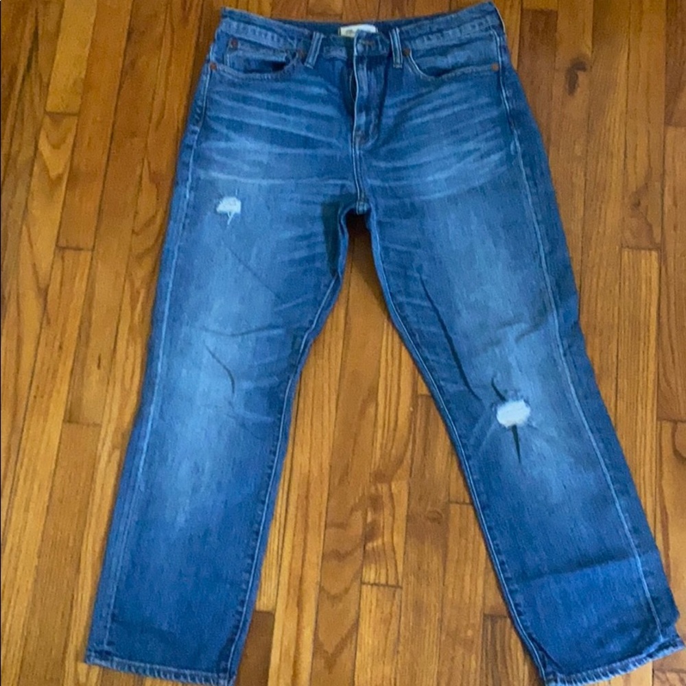 Madewell straight crop boyfriend jeans